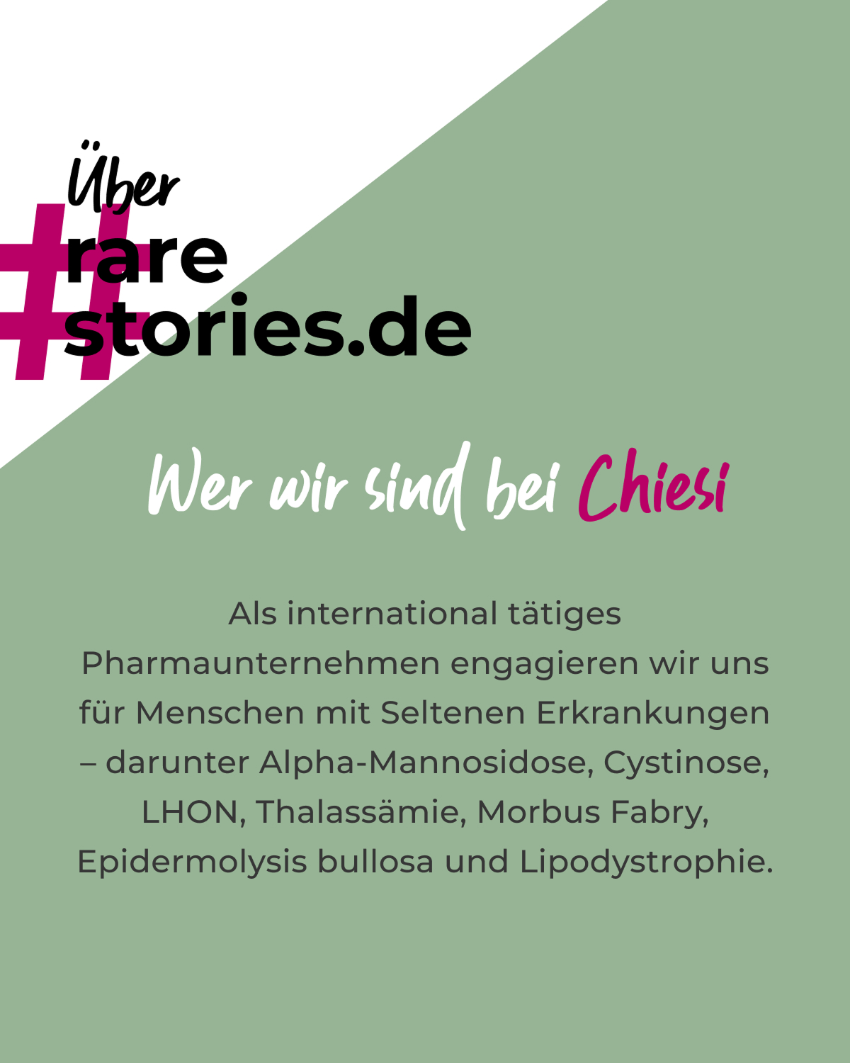Bild mit Beschreibung wer wir aus dem Rare Stories Team bei Chiesi sind